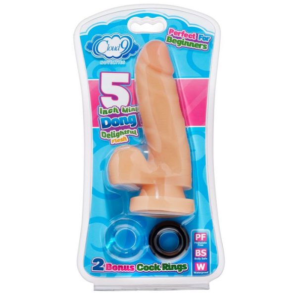 Cloud 9 5 Dildo Light Color W- 2 Bonus Cock Rings " - Image 4