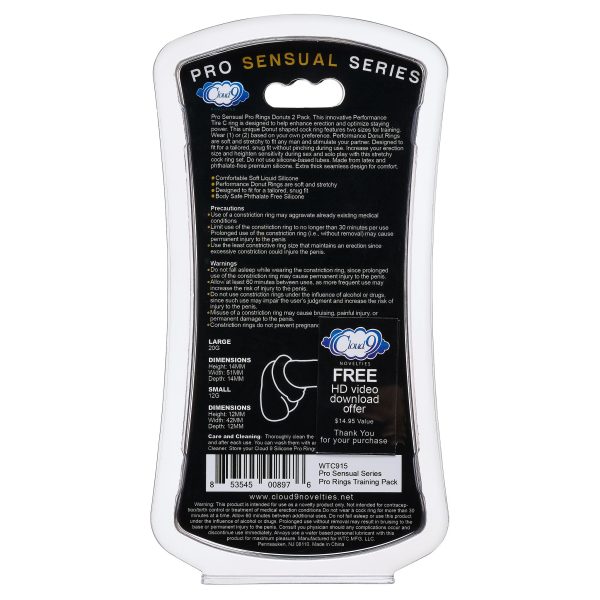 Cloud 9 Pro Rings Liquid Silicone Donuts 2 Pack Black - Image 3