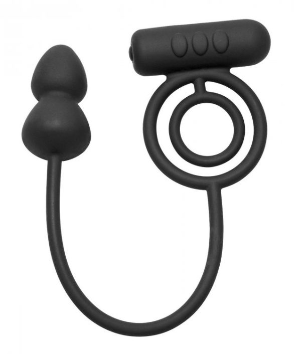 Master Series Prostatic Play Voyager Vibrating C Ring & Anal Stimulator - Image 3