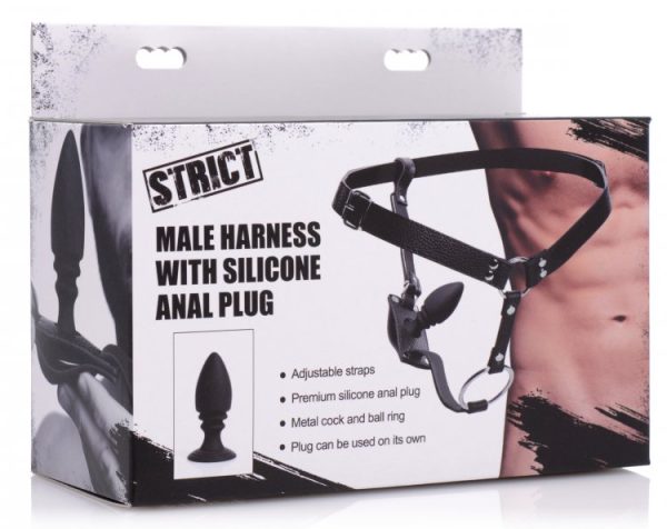 Strict Male Harness W-silicone Butt Plug - Image 4