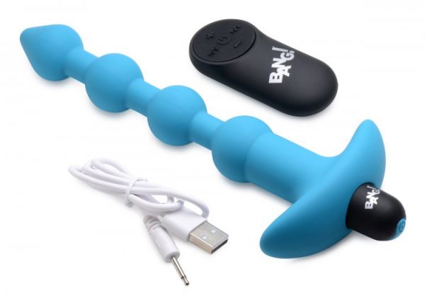 Bang! Vibrating Silicone Anal Beads & Remote - Image 3