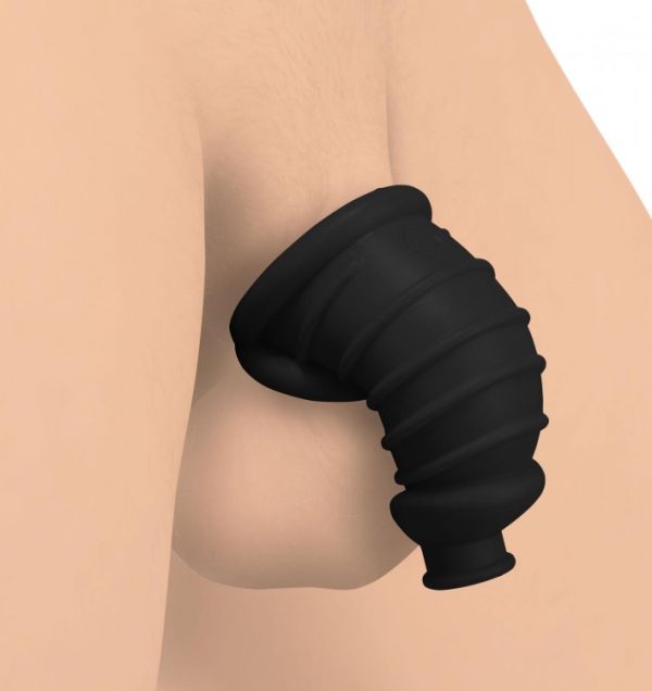 Master Series Dark Chamber Silicone Chastity Cage - Image 3