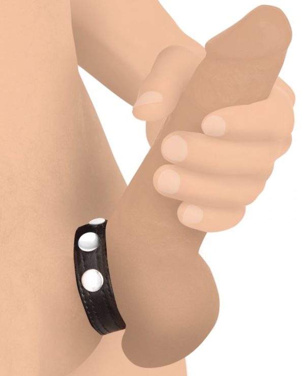Strict Leather Cock Speed Snap Cock Ring Black - Image 3