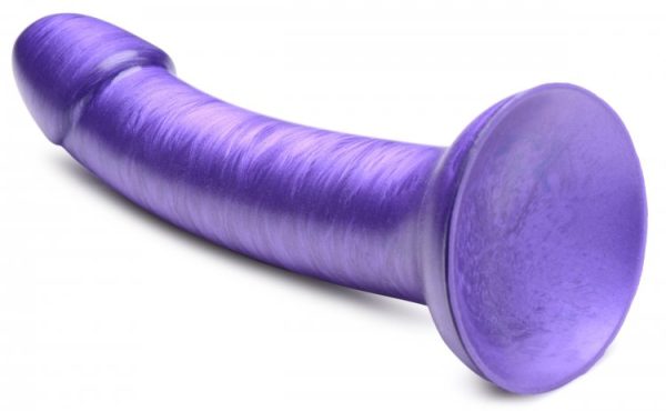 Strap U G-tastic 7in Metallic Silicone Dildo Purple - Image 4