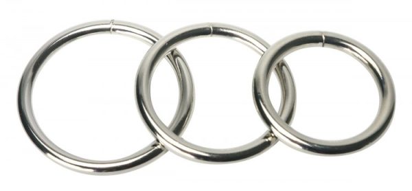 Master Series Trine Steel Cock Ring Set - Image 2