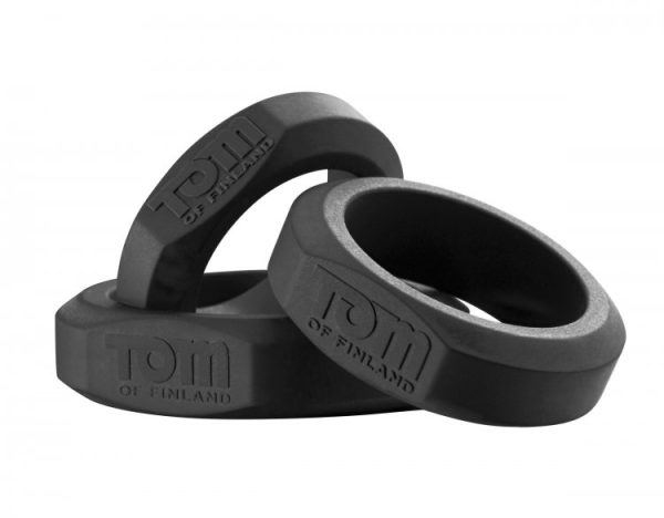 Tom Of Finland 3 Piece Cock Ring Set Silicone - Image 3
