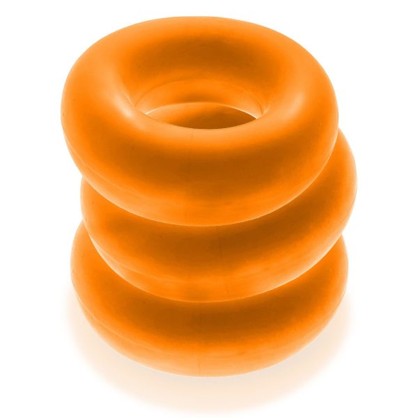 Fat Willy 3-Pack Jumbo Cockring - Orange - Image 5