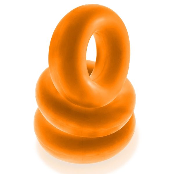 Fat Willy 3-Pack Jumbo Cockring - Orange - Image 4
